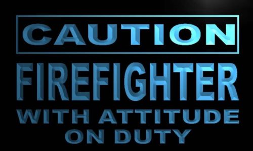 Caution Firefighter Neon Light Sign